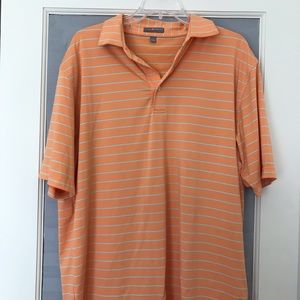 Peter Millar Summer Comfort Orange/White Polo